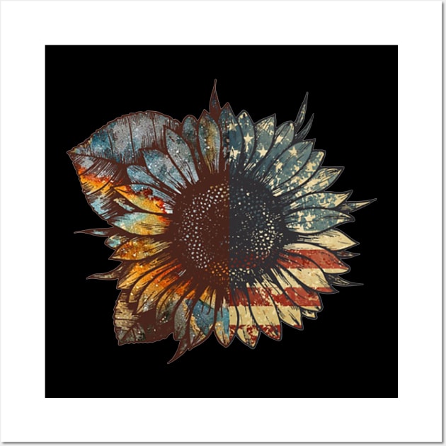 sunflower 4th of july shirt Wall Art by julieariasdqr887